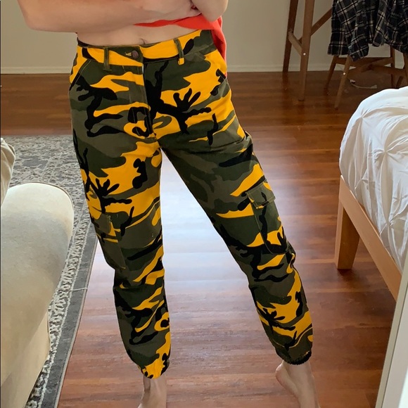 yellow army pants